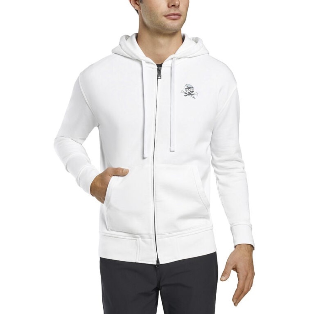 COPY - GFORE SKULL & T'S FULL ZIP HOODIE - SNOW - SIZE XL